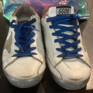 Red white and blue Golden Goose